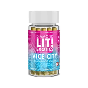 LIT THC Diamond Exotic Prerolls Joint Jar 1G-5CT - VIce CIty/Sativa
