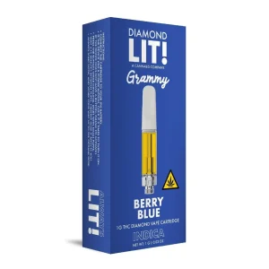LIT THC Diamond Grammy Vape Cartridge 1G - Berry Blue/Indica