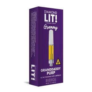 LIT THC Diamond Grammy Vape Cartridge 1G - Granddaddy Purple/Indica