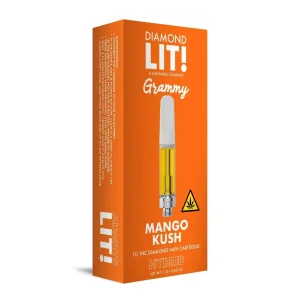 LIT THC Diamond Grammy Vape Cartridge 1G - Mango Kush/Hybrid