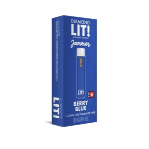 LIT THC Diamond Jammer Vape Disposable 1G - Berry Blue/Indica