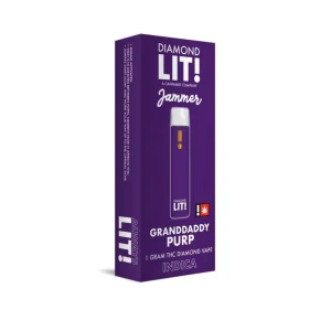 LIT THC Diamond Jammer Vape Disposable 1G - Granddaddy Purple/Indica