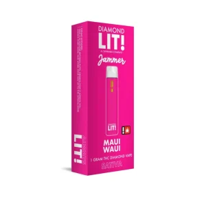 LIT THC Diamond Jammer Vape Disposable 1G - Maui Waui/Sativa