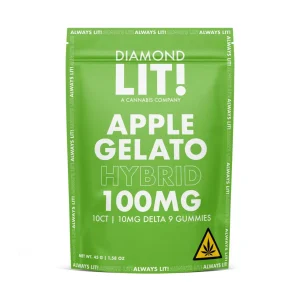 LIT THC Gummies 100MG 1PK-10CT - Apple Gelato/Hybrid