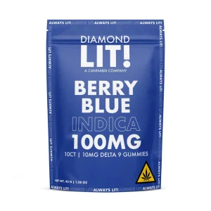 LIT THC Gummies 100MG 1PK-10CT - Berry Blue/Indica