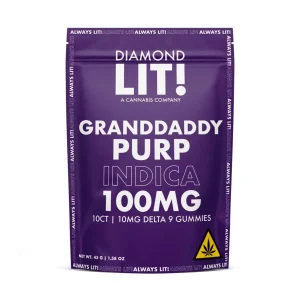 LIT THC Gummies 100MG 1PK-10CT - Granddaddy Purple/Indica