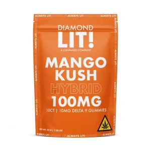 LIT THC Gummies 100MG 1PK-10CT - Mango Kush/Hybrid