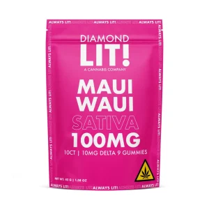 LIT THC Gummies 100MG 1PK-10CT - Maui Waui/Sativa