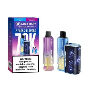 Lost Mary Nera Fullview Kit 70K Puff Disposable - Blackberry Blueberry - Blue Razz Ice