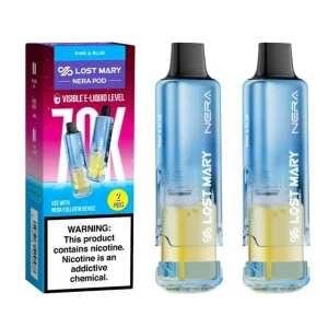 Lost Mary Nera Fullview 70K Puff Pre-filled Replacement Pod - 2PK - Pink & Blue