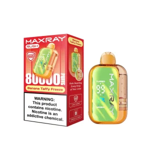 MAXRAY RUSH 80K Puff Disposable - Banana Taffy Freeze