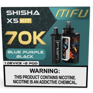 MFU SHISHA X5 Hookah 70K Puff Disposable - Blue Purple Black