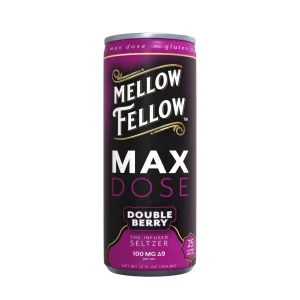 Mellow Fellow Max Dose D9/ THC Seltzer 100MG - Double Berry