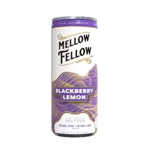 Mellow Fellow Seltzer D9+CBD Beverages 20MG- 12CT Variety Pack - Blackberry Lemon