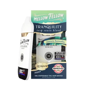 Mellow Fellow Terp Sauce Blend Disposable 5ML - Tranquility -Reykjavik Aurora Borealis/Indica