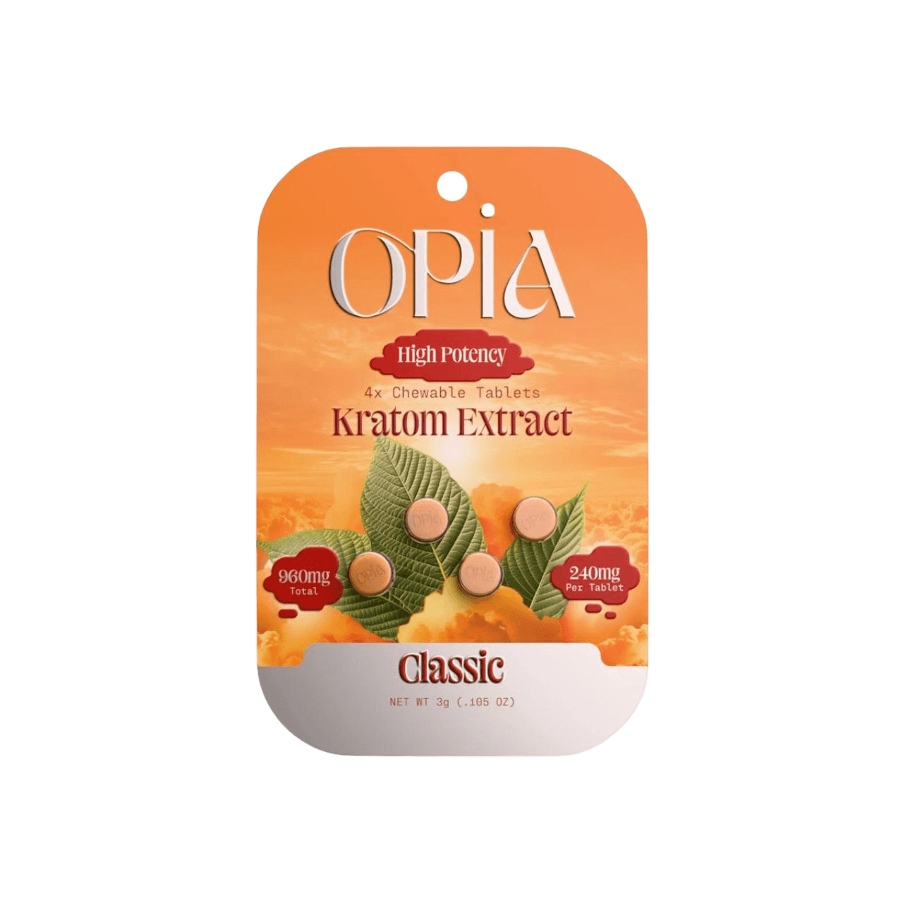 OPIA High Potency Kratom Extract Tablets 240MG-4CT