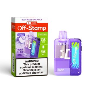 Off Stamp X-Cube Crystal 35K Puff Disposable - Blue Razz Grape Ice