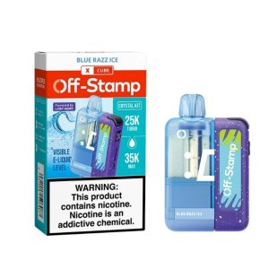 Off Stamp X-Cube Crystal 35K Puff Disposable - Blue Razz Ice