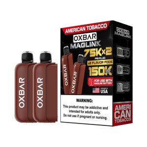 Oxbar Maglink 75K Pre-filled Replacement Pod Cartridge - 2PK - American Tobacco