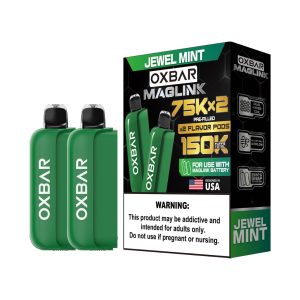 Oxbar Maglink 75K Pre-filled Replacement Pod Cartridge - 2PK - Jewel Mint