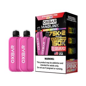 Oxbar Maglink 75K Pre-filled Replacement Pod Cartridge - 2PK - Strawberry Pink Burst