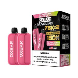 Oxbar Maglink 75K Pre-filled Replacement Pod Cartridge - 2PK - Strawberry Savage Batch