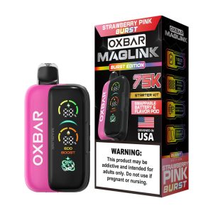 Oxbar Maglink Kit 75K Puff Disposable - Strawberry Pink Burst