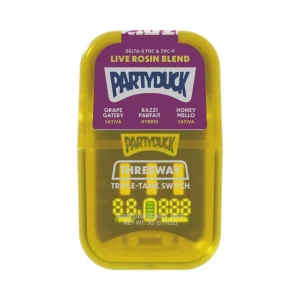 PartyDuck D8/THC-A/THC-P Live Rosin Blend switch Disposable 3G - Grape Gatsby/Sativa-Razzi Parfait/Hybrid-Honey Mello/Sativa