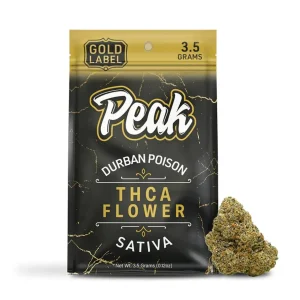 Peak Gold Label THCA Flower 3.5G - Durban Poison/Sativa