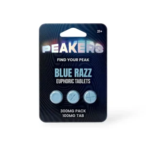 Peakers Euphoric Blend Tablets 300MG-3CT - Blue Razz