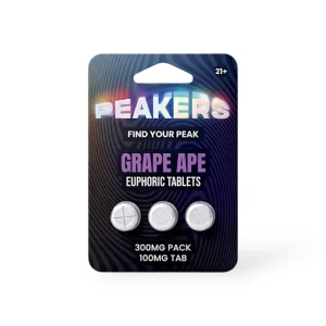 Peakers Euphoric Blend Tablets 300MG-3CT - Grape Ape