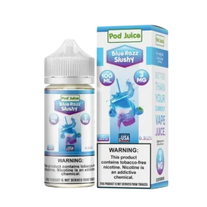 Pod Juice Blue Razz Slushy Tobacco Free Nicotine E-Juice 100ml