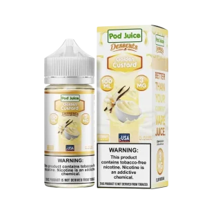 Pod Juice Golden Custard Tobacco Free Nicotine E-Juice 100ml