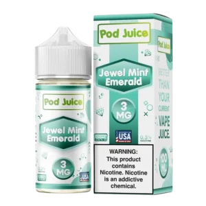 Pod Juice Jewel Mint Emerald Tobacco Free Nicotine E-Juice 100ml