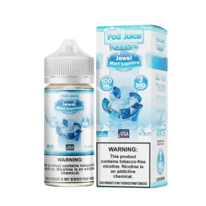Pod Juice Jewel Mint Sapphire Freeze Tobacco Free Nicotine E-Juice 100ml