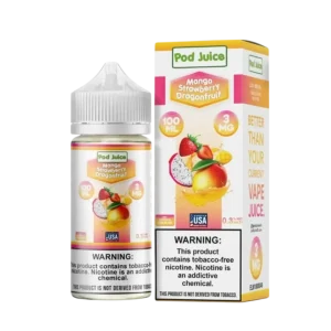 Pod Juice Mango Strawberry Dragonfruit Tobacco Free Nicotine E-Juice 100ml
