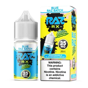 Pod Juice RX Raz Tobacco Free Nicotine Blue Raz Batch Edition 30ml Salt E-Juice - 35 MG