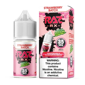 Pod Juice RX Raz Tobacco Free Nicotine Strawberry Batch Edition 30ml Salt E-Juice - 35 MG