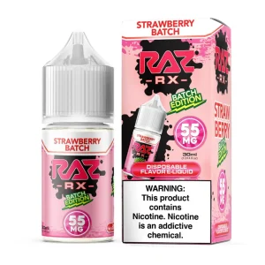 Pod Juice RX Raz Tobacco Free Nicotine Strawberry Batch Edition 30ml Salt E-Juice - 55 MG