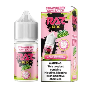 Pod Juice RX Raz Tobacco Free Nicotine Strawberry Kiwi Batch Edition 30ml Salt E-Juice