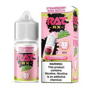 Pod Juice RX Raz Tobacco Free Nicotine Strawberry Kiwi Batch Edition 30ml Salt E-Juice - 55 MG