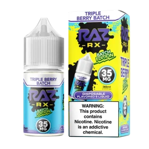 Pod Juice RX Raz Tobacco Free Nicotine Triple Berry Batch Edition 30ml Salt E-Juice