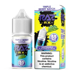 Pod Juice RX Raz Tobacco Free Nicotine Triple Berry Batch Edition 30ml Salt E-Juice - 55 MG