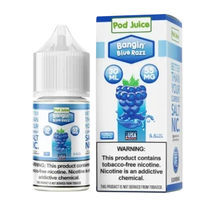 Pod Juice Salt Bangin' Blue Razz Tobacco Free Nicotine E-Juice 30ml