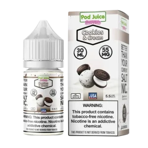 Pod Juice Salt Cookies & Cream Tobacco Free Nicotine E-Juice 30ml