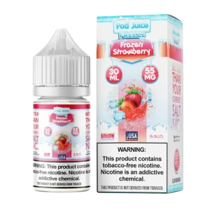 Pod Juice Salt Frozen Strawberry Tobacco Free Nicotine E-Juice 30ml