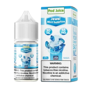 Pod Juice Salt Jewel Mint Sapphire Tobacco Free Nicotine E-Juice 30ml