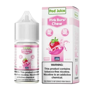 Pod Juice Salt Pink Burst Chew Tobacco Free Nicotine E-Juice 30ml