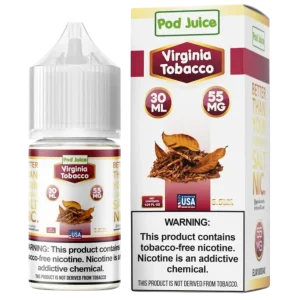 Pod Juice Salt Virginia Tobacco Tobacco Free Nicotine E-Juice 30ml
