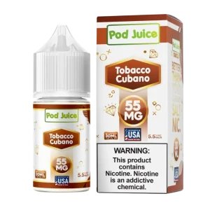 Pod Juice Tobacco Cubano Tobacco Free Nicotine 30ml Salt E-Juice